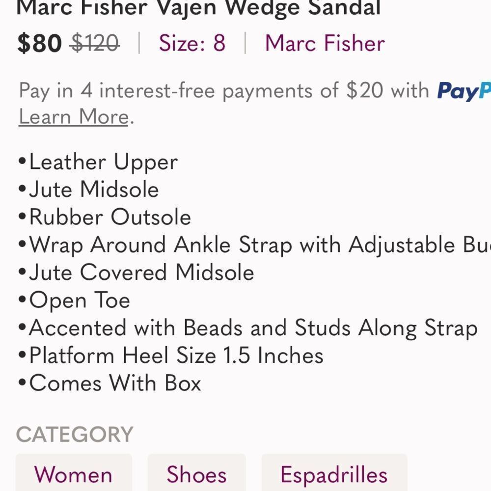 Marc Fisher Vajen Multicolor Beads And Stud Espad… - image 7